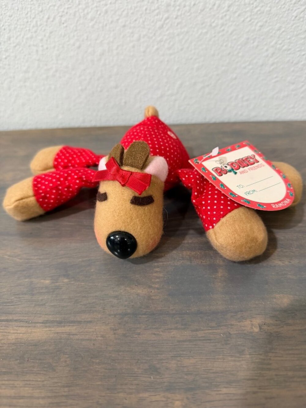 Vintage 1986 Hallmark Rodney & Friends Ramona Reindeer Plush Burger King Toy NWT